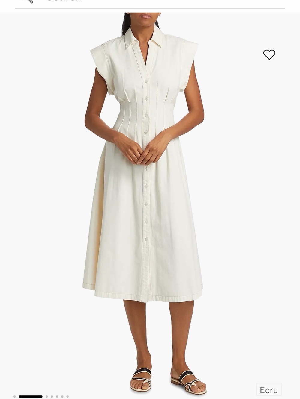 Veronica Beard Ruben Button-Front Midi Dress with Structured Waist - Picture 1 of 11